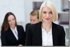 Attractive female business executive