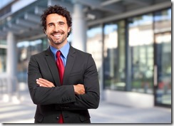 Smiling confident businessman